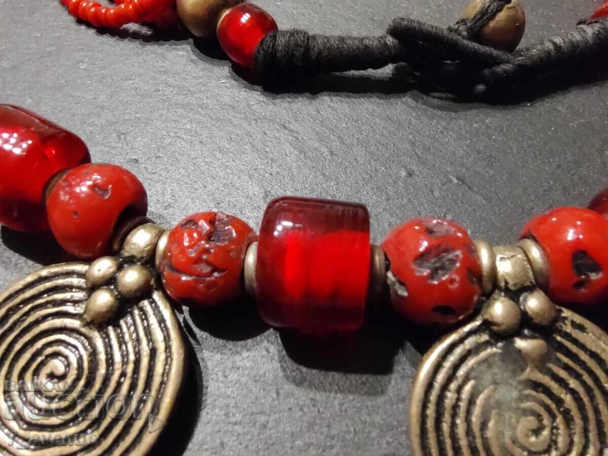 Παλαιό κολιέ, περιδέραιο κόσμημα με κοράλλια 22.10.25 - 5