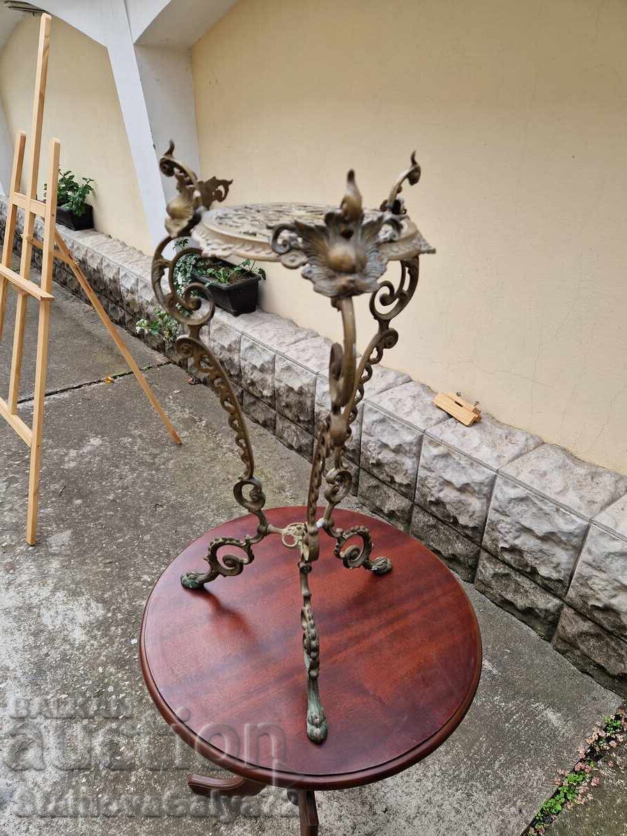 Măsuță antică franceză din bronz, superbă - 5