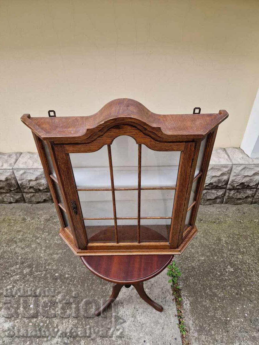 Delivery of Wonderful antique wooden wall display cabinet