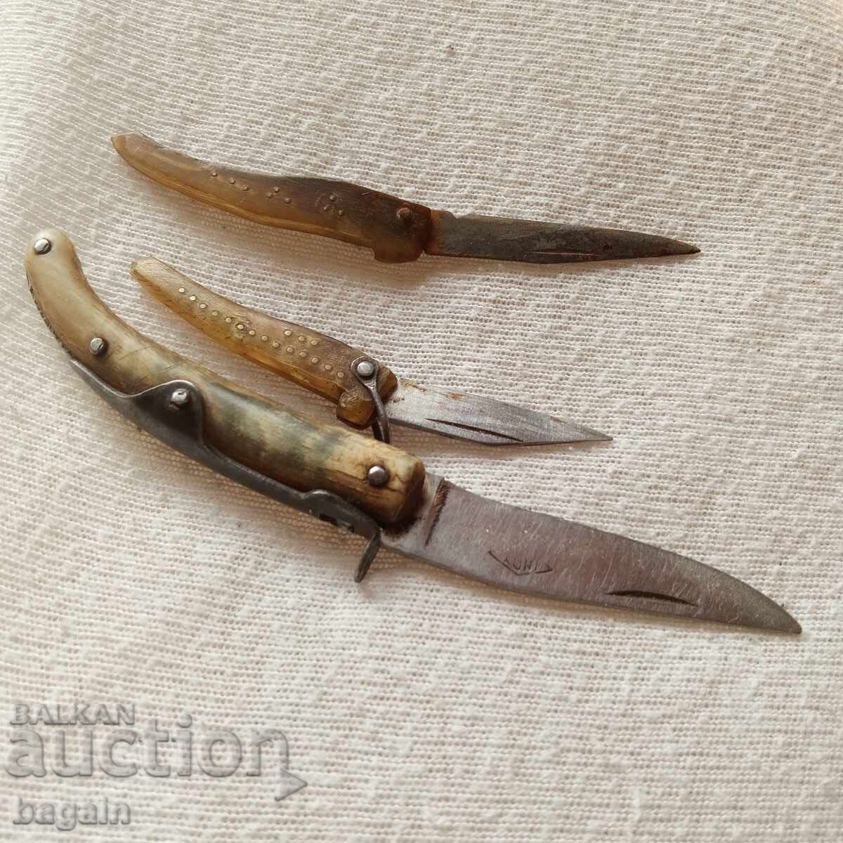 Lot of Bulgarian and Spanish knives, stiletto, kinder, navaja with price 90.00 BGN | € 46.02