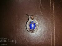 Scarab key chain lapis lazuli