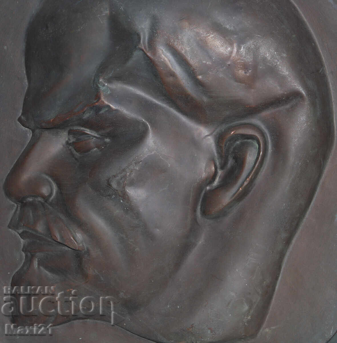 Large Copper Sculpture Bas-Relief V.I. Lenin - 6