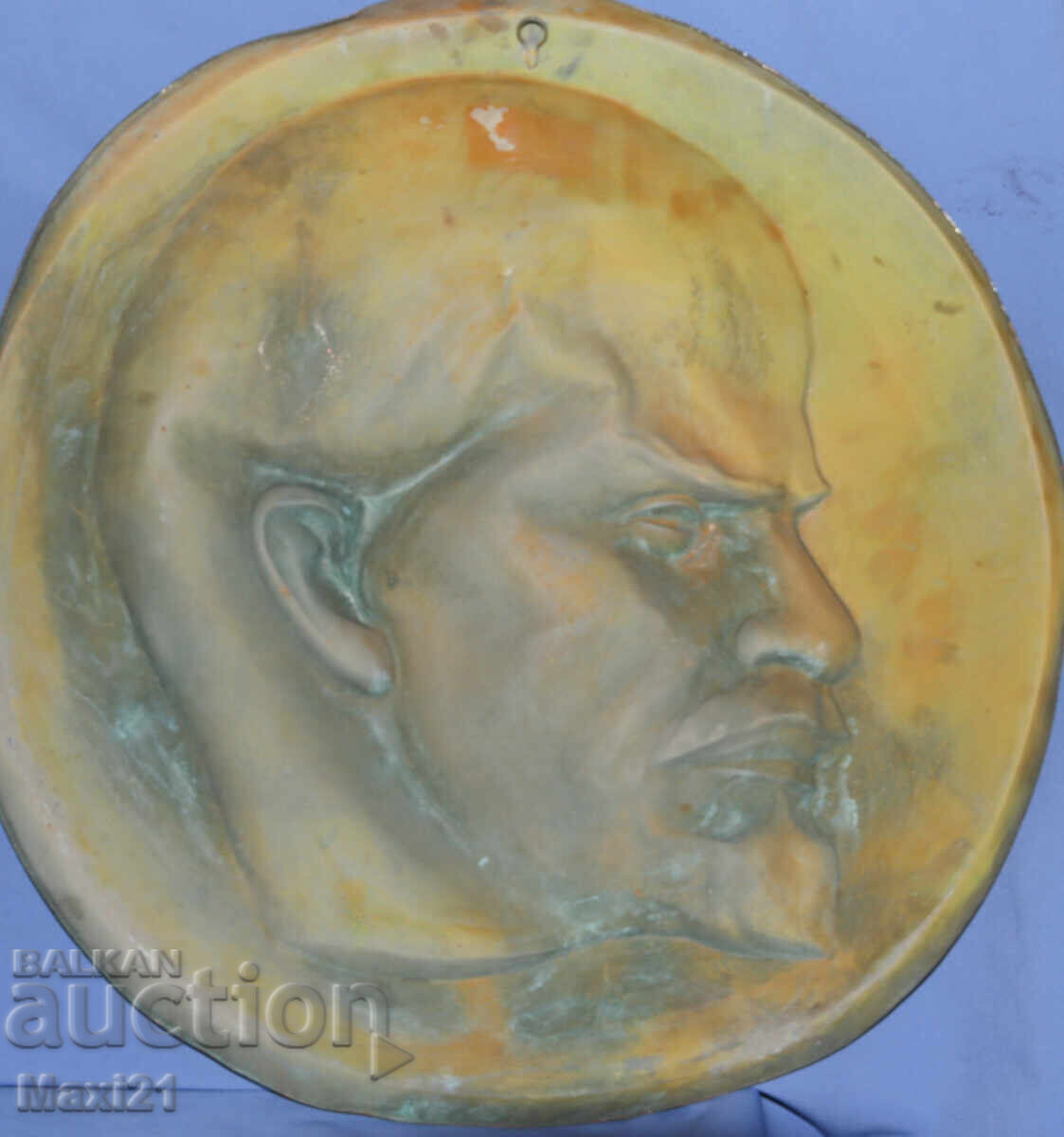 Large Copper Sculpture Bas-Relief V.I. Lenin - 7