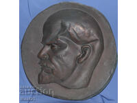 Sculptură mare din cupru basorelief V.I. Lenin