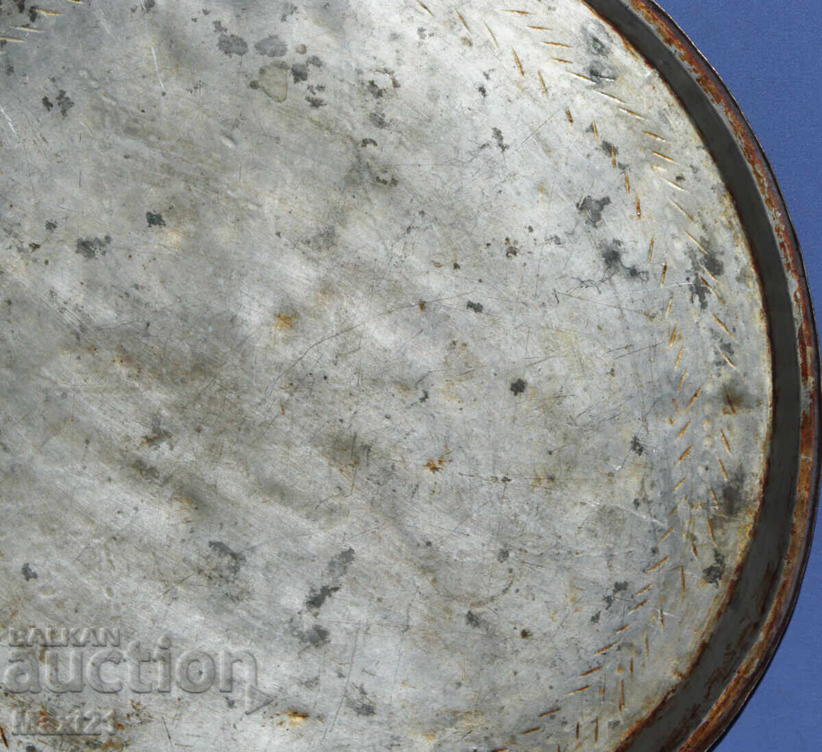 Μεγάλο παλιό χάλκινο κασσιτερωμένο ταψί δίσκος - 5