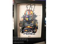 F1 3D Art Sergio Perez #11 with Hot Wheels
