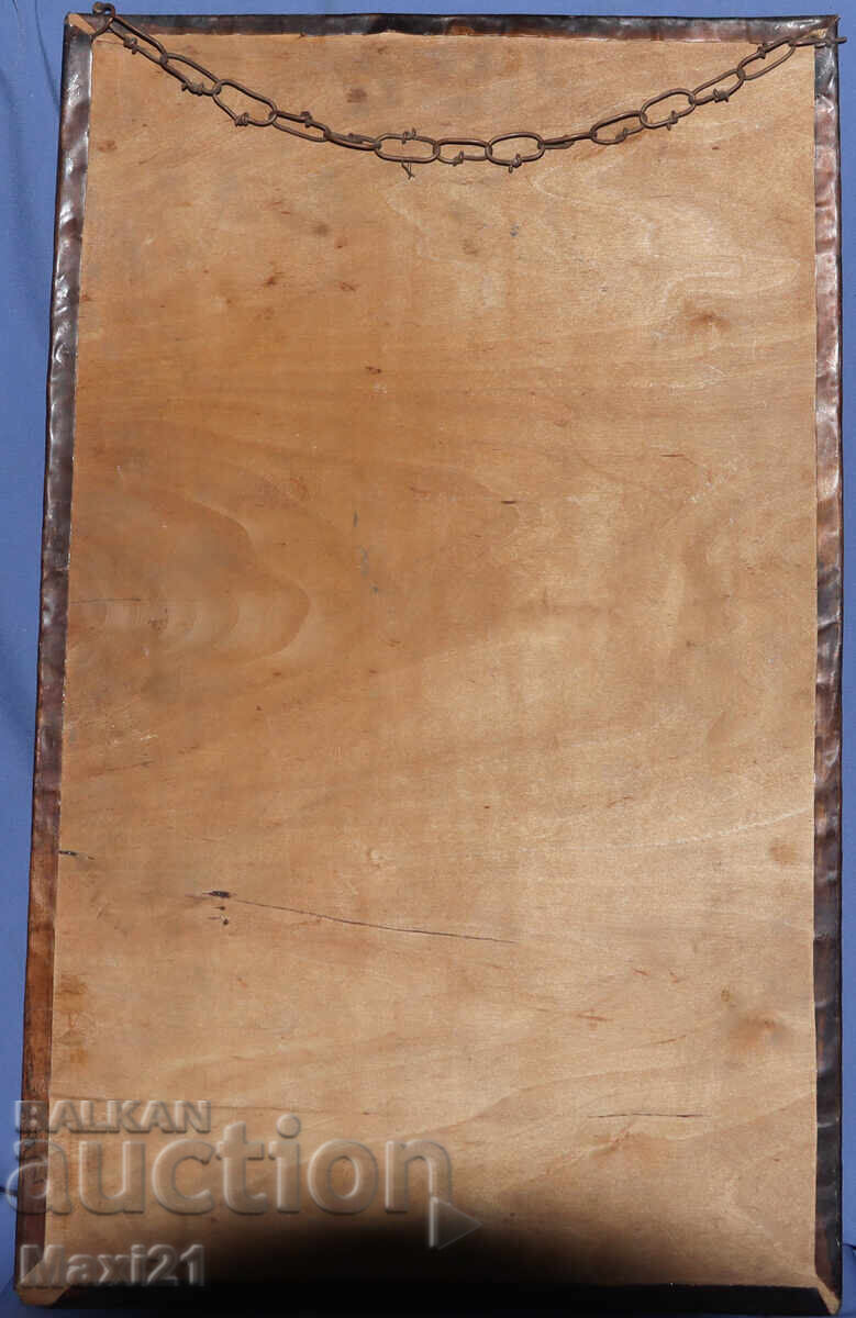 Handmade copper plaque picture of a nude female body - 7