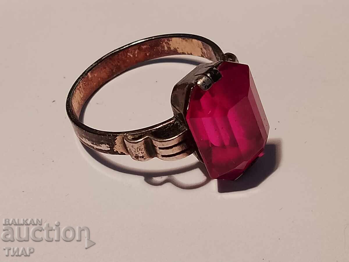 USSR silver ring with ruby - 0.01ct USSR silver ring with ruby - 0.01ct