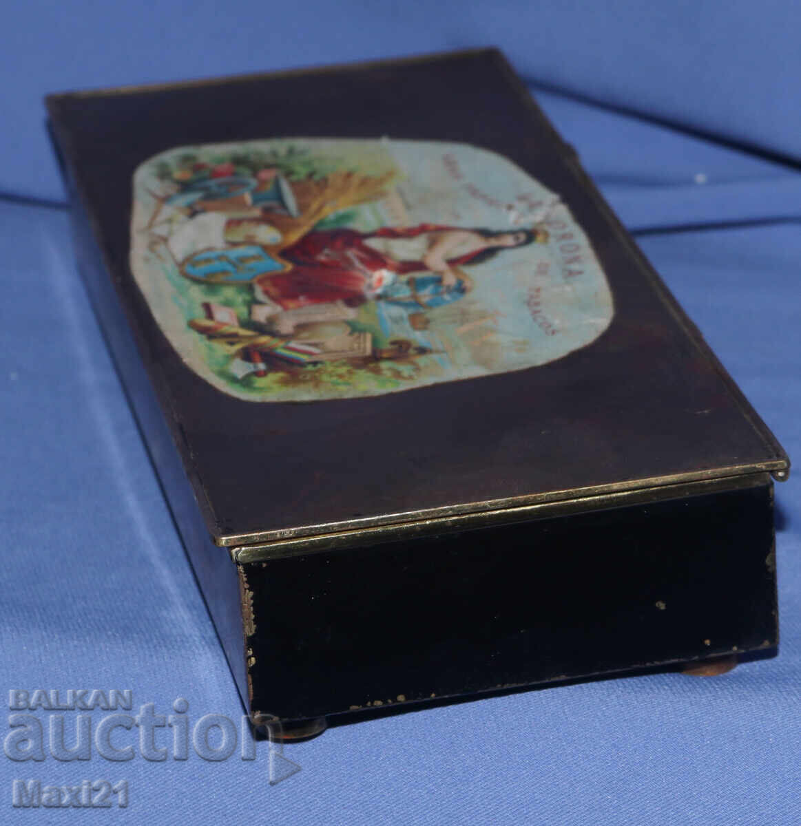 Παλιό κουτί τσιγάρων από ορείχαλκο Κούβας La Corona - 5 Παλιό κουτί τσιγάρων από ορείχαλκο Κούβας La Corona - 5