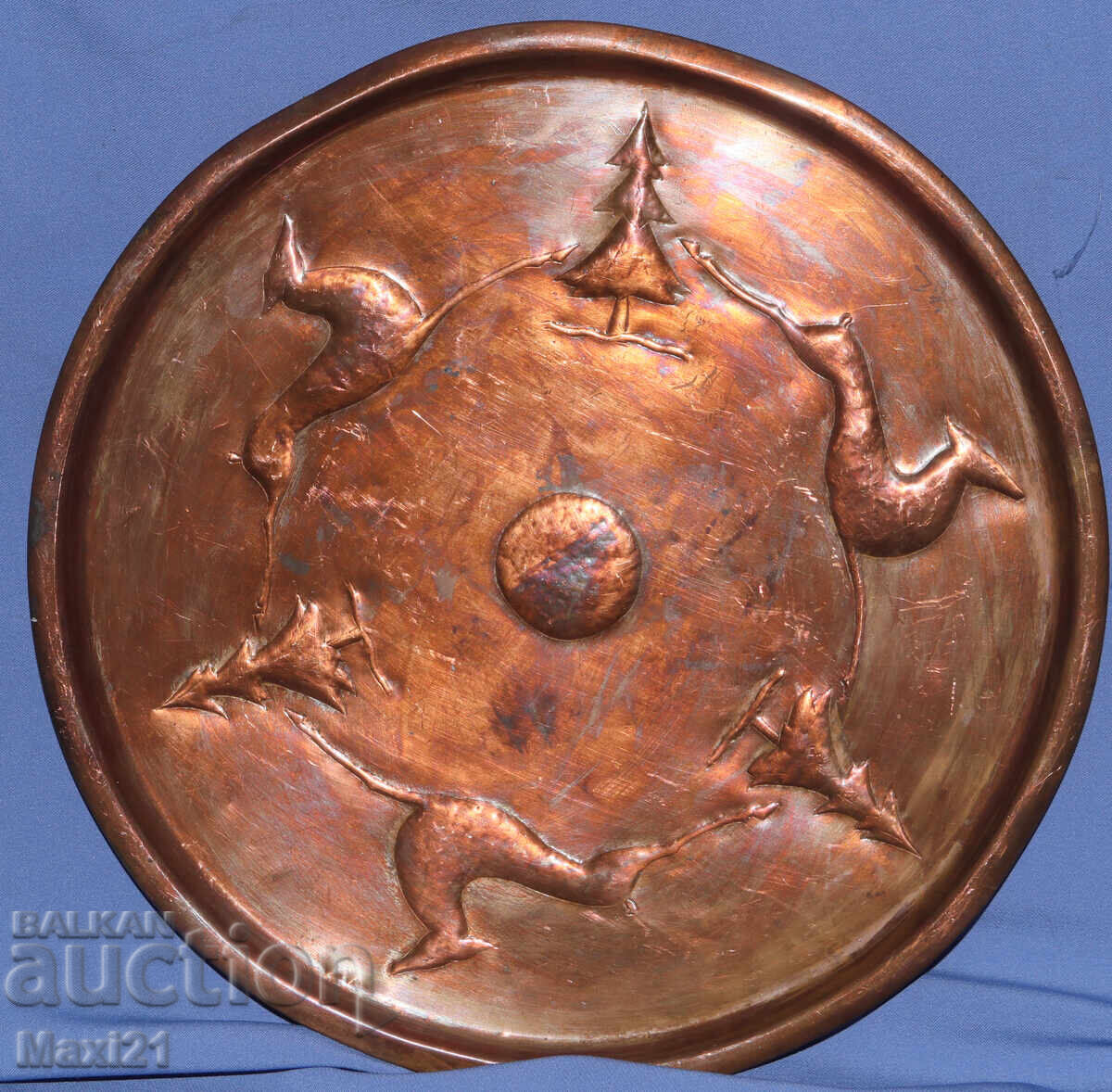 Large Antique Copper Wall Panel Decoration with price 350.00 BGN | € 178.95