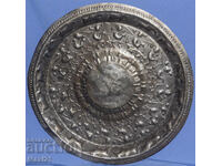 Голям старинен посребрен декоративен поднос пано