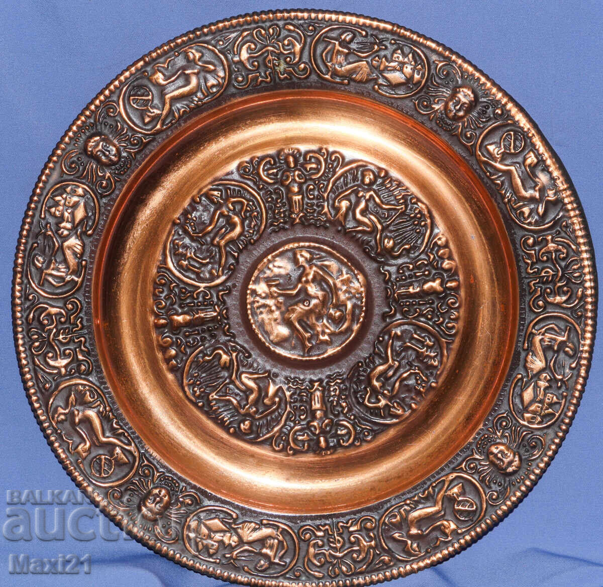 Ръчно изработен меден плакет чиния стенна украса с цена 130.00 лв. | € 66.47