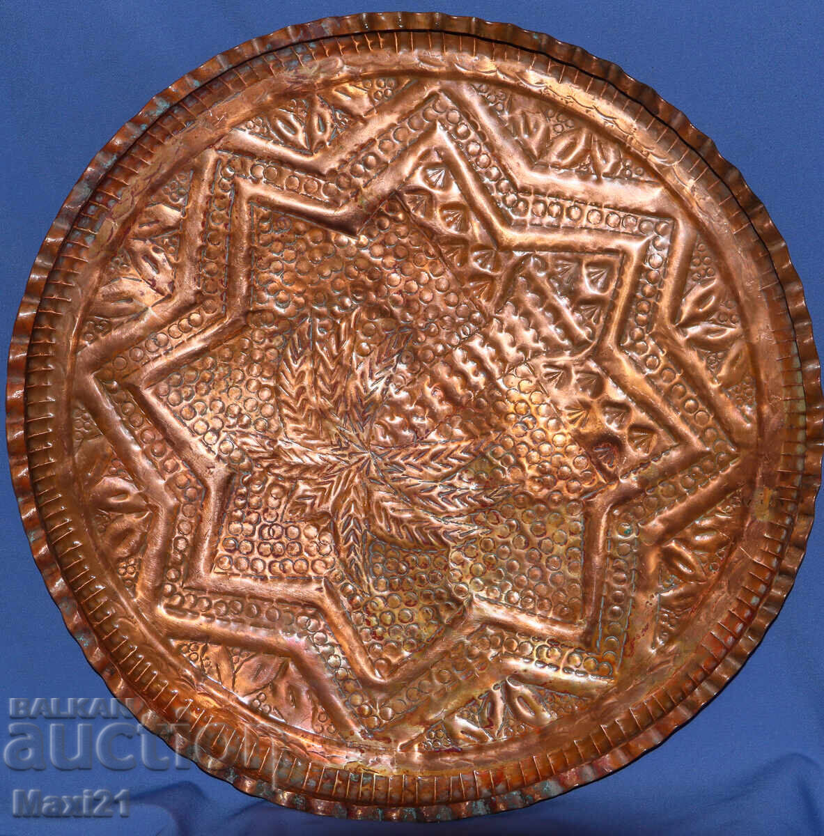 Handmade copper plaque panel wall decoration