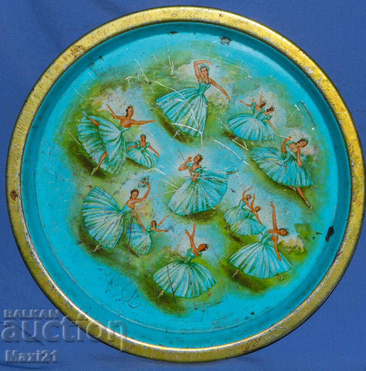 Αντίκα δίσκος λιθογραφία μπαλέτο με τιμή 150.00 BGN | € 76.69