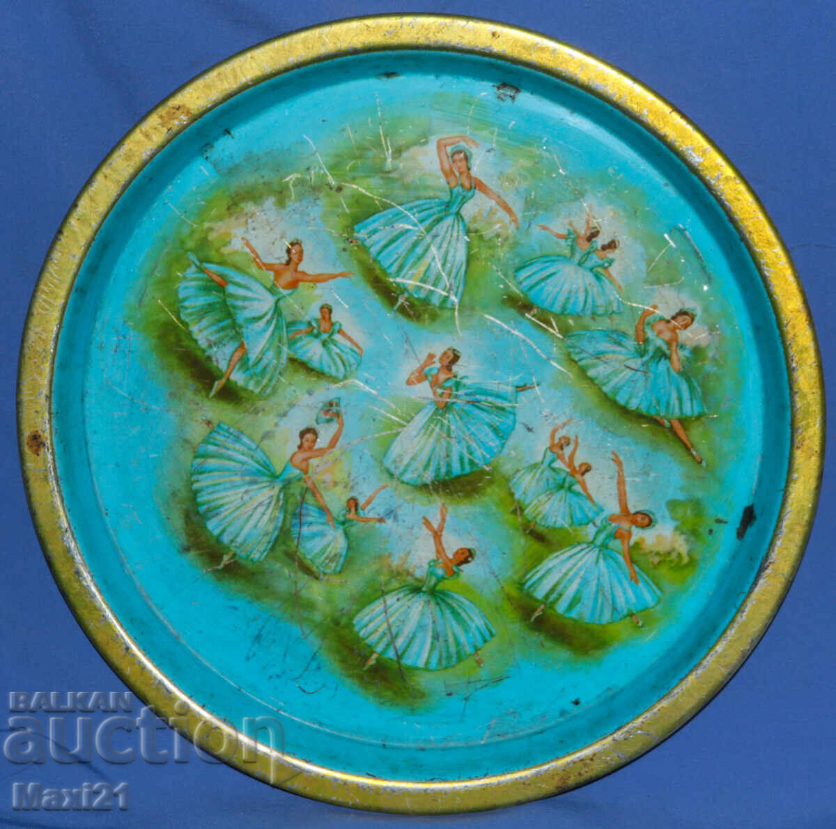 Αντίκα δίσκος λιθογραφία μπαλέτο