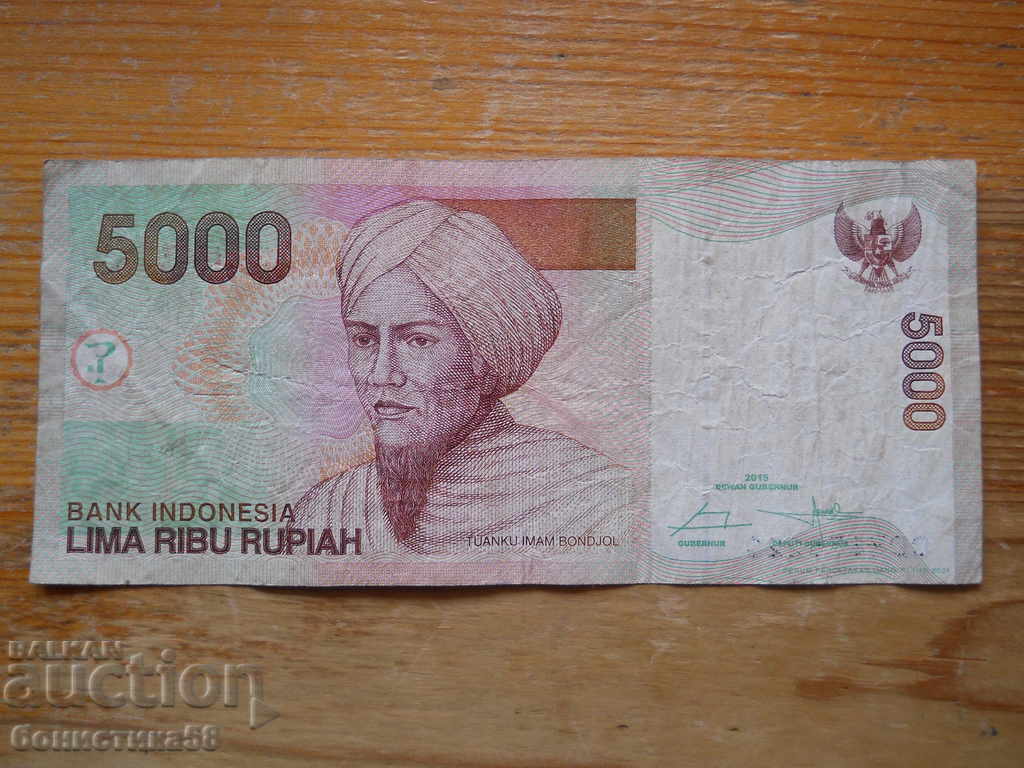 5000 rupii 2015 g - Indonezia (F)