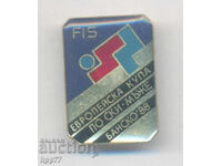 Σπάνιο αθλητικό σήμα Ευρωπαϊκού Κυπέλλου Σκι Ανδρών 1988 Μπάνσκο