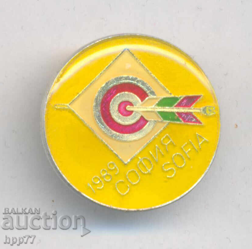 Semn sportiv rar Darts Sofia 1989 Semn sportiv rar Darts Sofia 1989