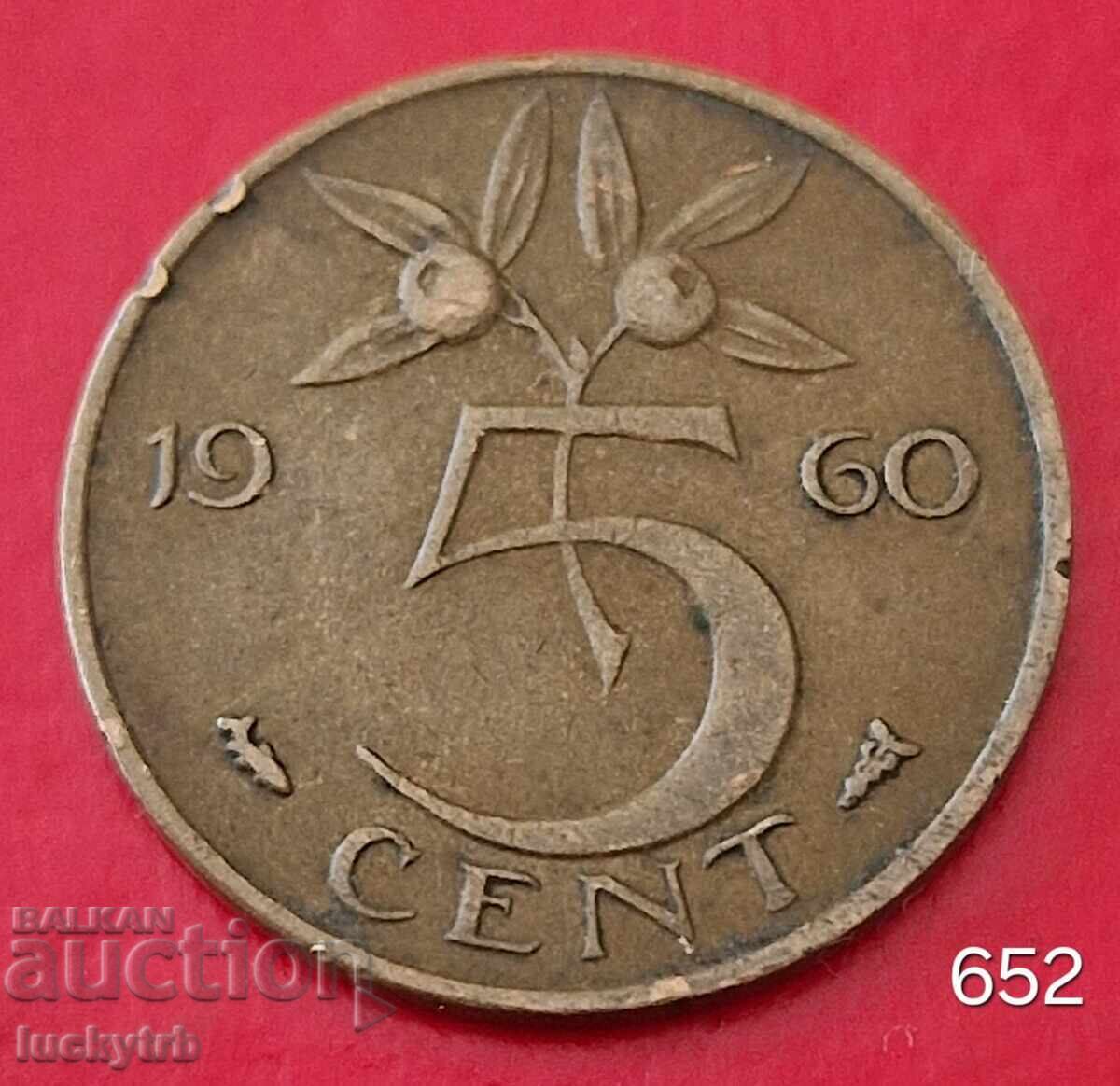 5 Cent 1960 - Netherlands