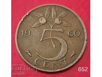 5 λεπτά 1960 - Ολλανδία