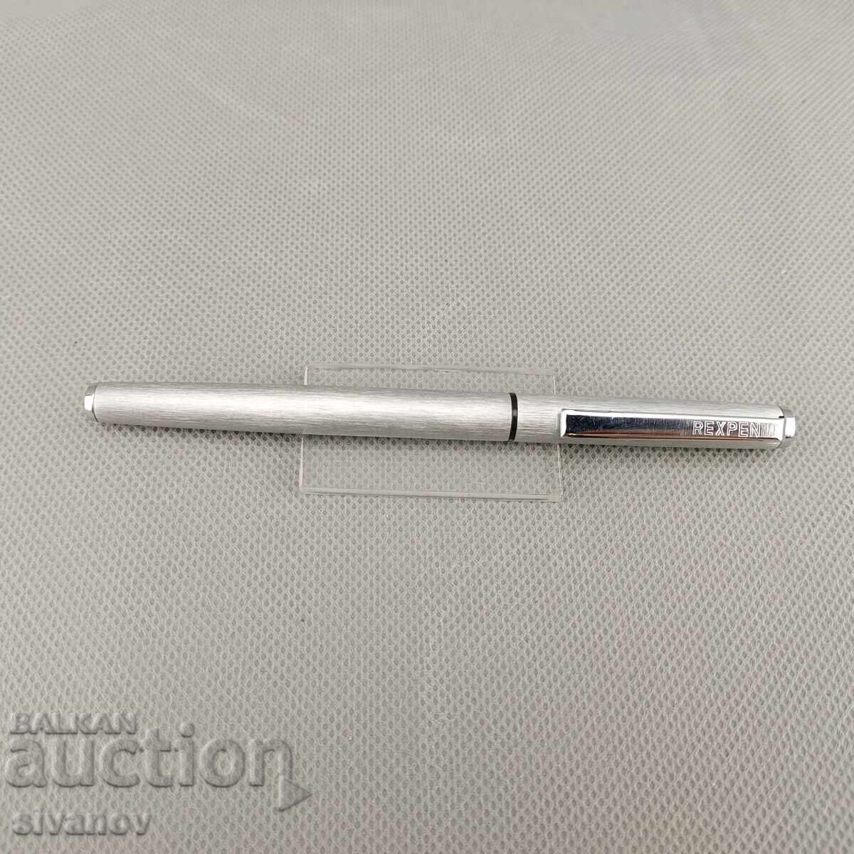 Stilou vechi REXPEN mat metal cromat #2897