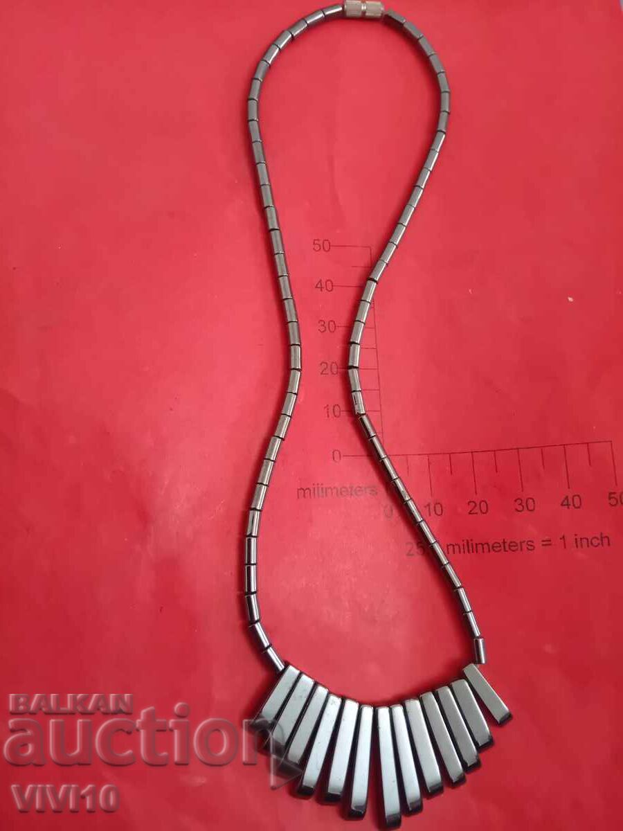 Antique hematite necklace