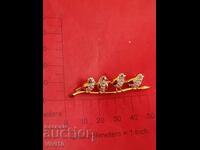 Αντίκα καρφίτσα με πέτρες