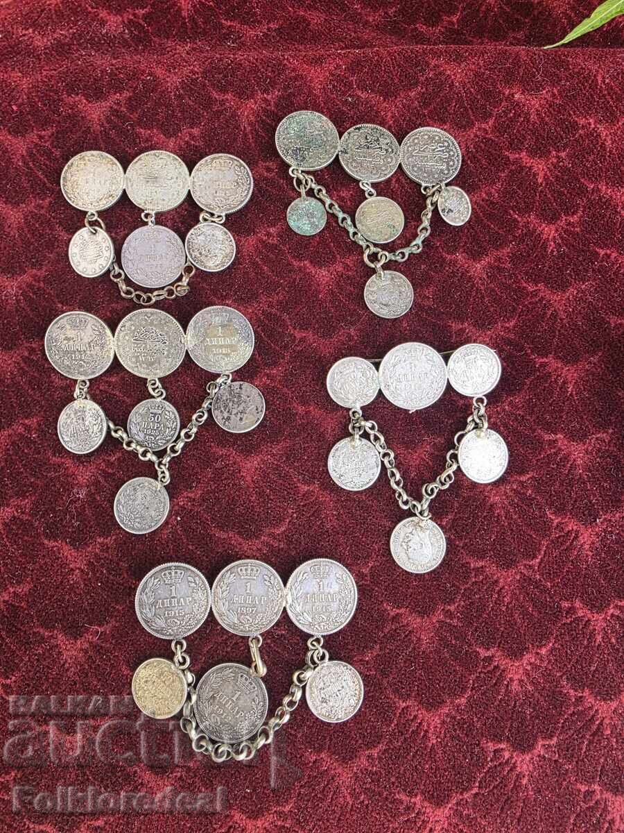 Ασημένιες καρφίτσες για Μακεδονικές γυναικείες παραδοσιακές φορεσιές με τιμή 650.00 BGN | € 332.34