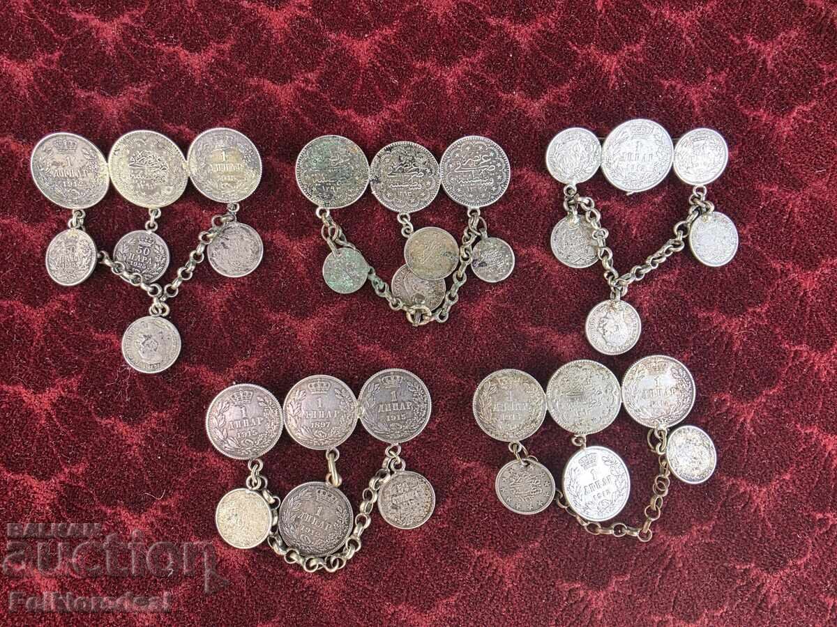 Ασημένιες καρφίτσες για Μακεδονικές γυναικείες παραδοσιακές φορεσιές