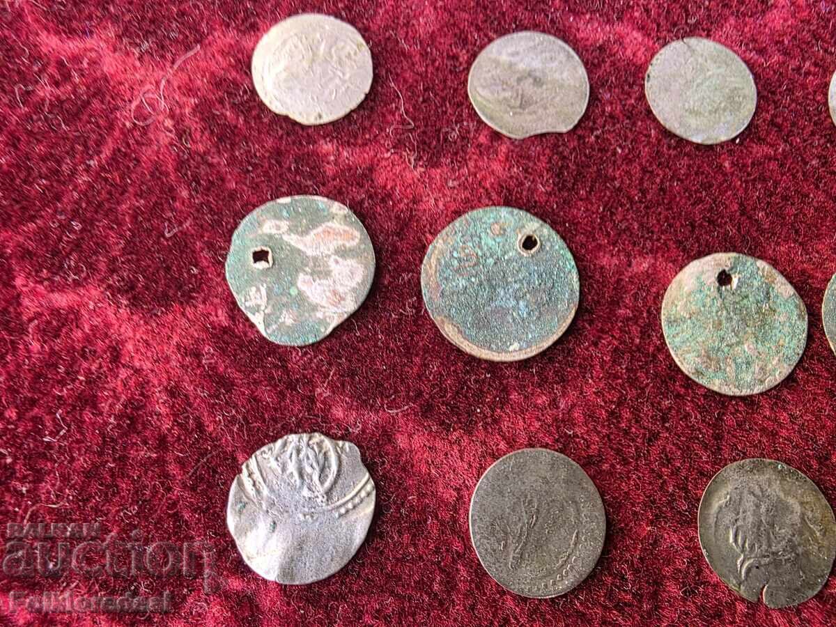Οθωμανικά αρχαία νομίσματα, ακτσέδες, για λαϊκά κοσμήματα με τιμή 100.00 BGN | € 51.13