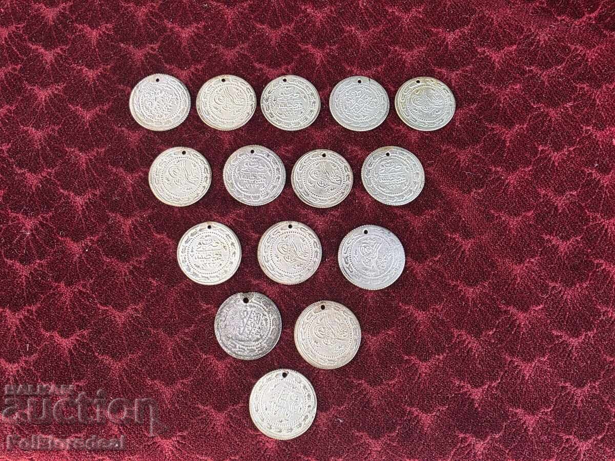 15 monede otomane de argint, sultanul Abdul Hamid al II-lea - 5 15 monede otomane de argint, sultanul Abdul Hamid al II-lea - 5