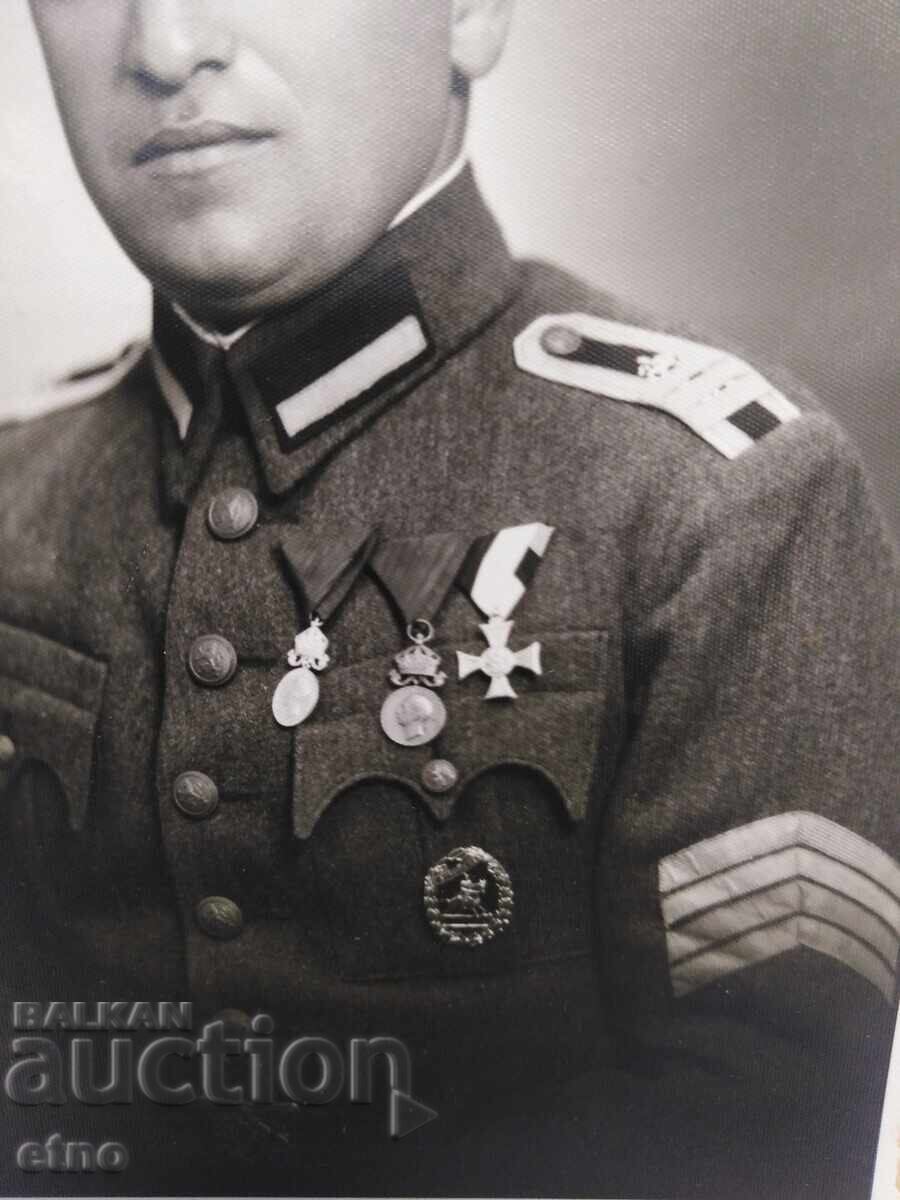 FOTOGRAFIE REGALĂ, 1937, CAVALERIST, ordin, distincție cu preț 60.00 BGN | € 30.68