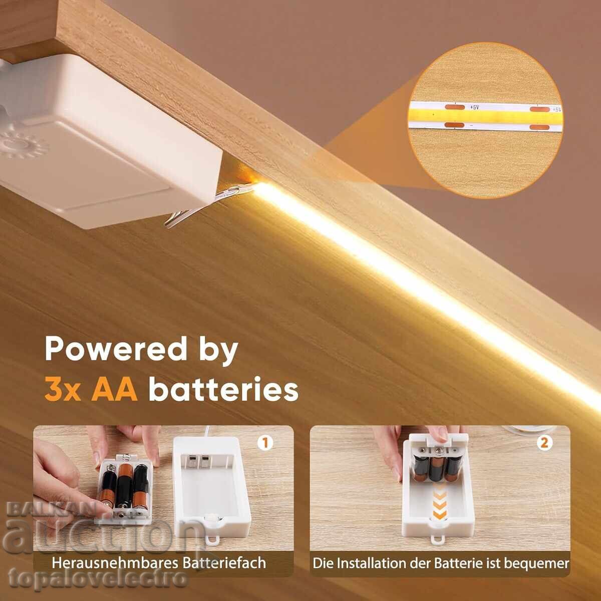 Комплект от 3 COB LED ленти 1 м, 2700K топла светлина с цена 19.00 лв. | € 9.71 Комплект от 3 COB LED ленти 1 м, 2700K топла светлина с цена 19.00 лв. | € 9.71