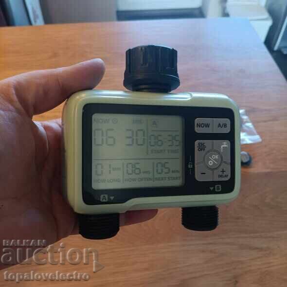 Διπλός χρονοδιακόπτης ποτίσματος με LCD οθόνη, προγραμματιστής - 6