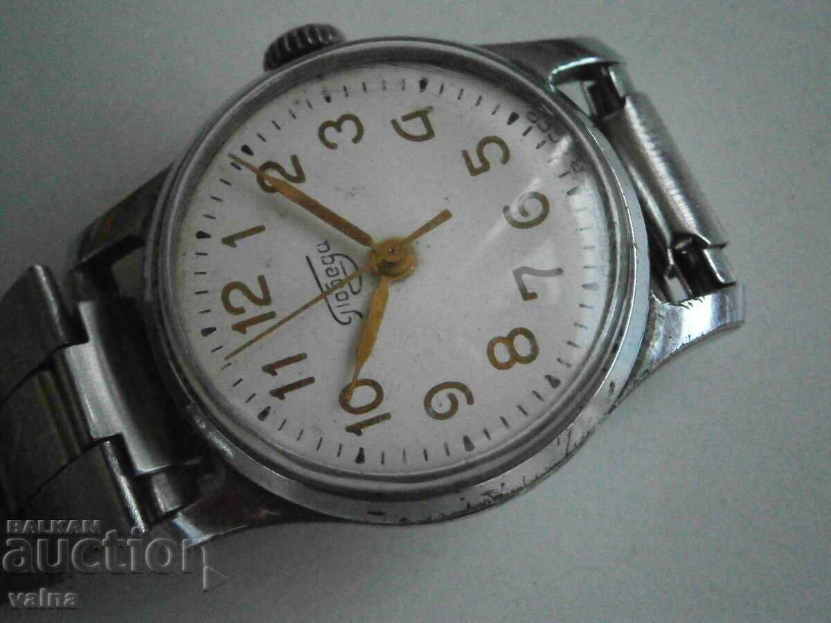 Licitație POBEDA, SSSR, cu înfășurare manuală, 2608, de damă; foarte rar!