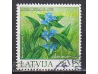 Timbrul poștal timbrat Flora Gentiene 2004 din Letonia