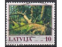 Επικολλημένο γραμματόσημο Φυσικού Καταφυγίου Moricsala 1997 από τη Λετονία