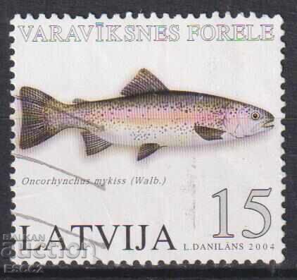 Επωνύμη σφραγίδα Fauna Ψάρι Ιριδίζουσα πέστροφα 2004 από τη Λετονία Επωνύμη σφραγίδα Fauna Ψάρι Ιριδίζουσα πέστροφα 2004 από τη Λετονία