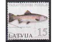 Timbru poștal timbrat Fauna Pește Păstrăv curcubeu 2004 din Letonia