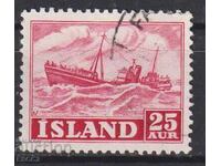 Stamped Stamp Ship 1954 from Iceland