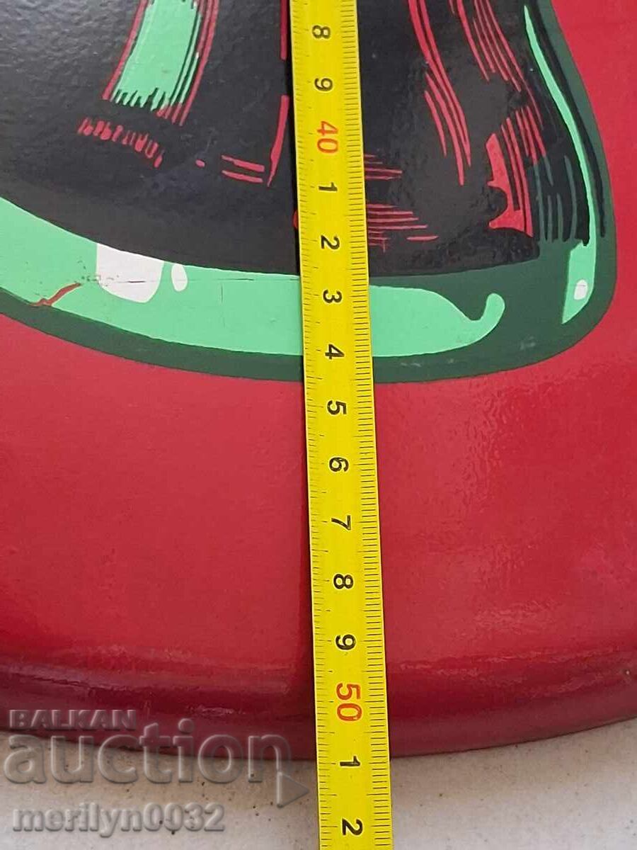 Auction  Advertising sign "COCA-COLA" shape and dimensions of a road sign