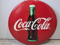 Advertising sign "COCA-COLA" shape and dimensions of a road sign