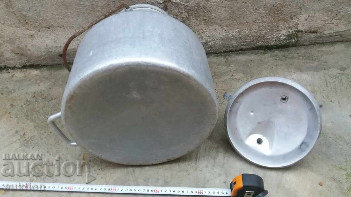 EXCELLENT MILK CAN - 20 LITERS - ALUMINUM WITH LID - 6