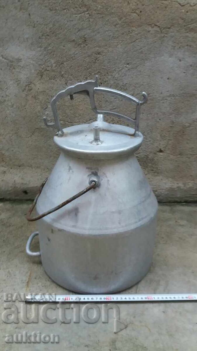 EXCELLENT MILK CAN - 20 LITERS - ALUMINUM WITH LID