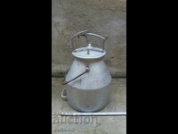 EXCELLENT MILK CAN - 20 LITERS - ALUMINUM WITH LID