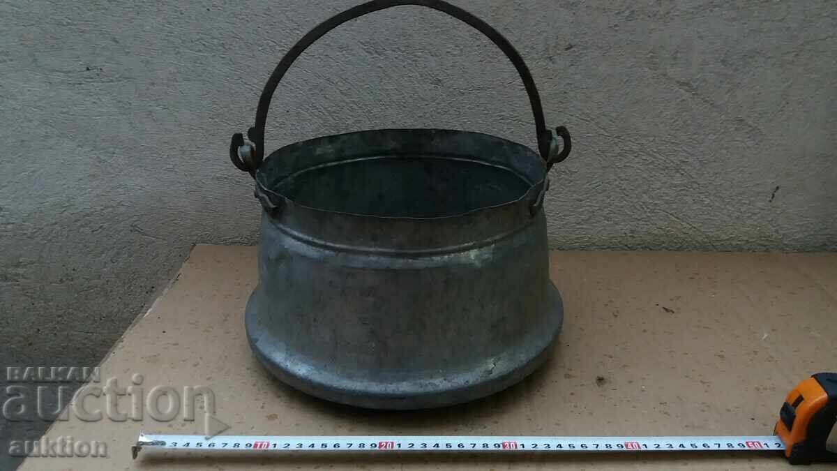 Δημοπρασία Εξαιρετικό σφυρήλατο αναγεννησιακό χάλκινο δοχείο, χαλκός - μεγάλο - 8 λίτρα