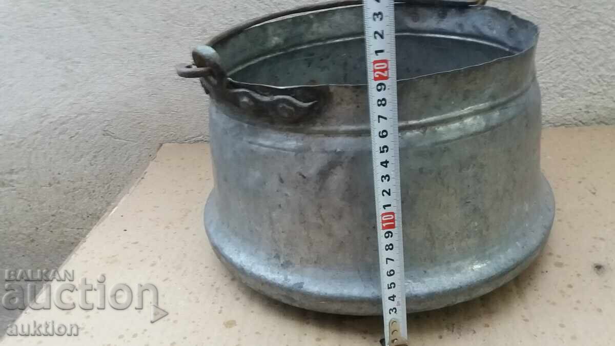 Εξαιρετικό σφυρήλατο αναγεννησιακό χάλκινο δοχείο, χαλκός - μεγάλο - 8 λίτρα - 6