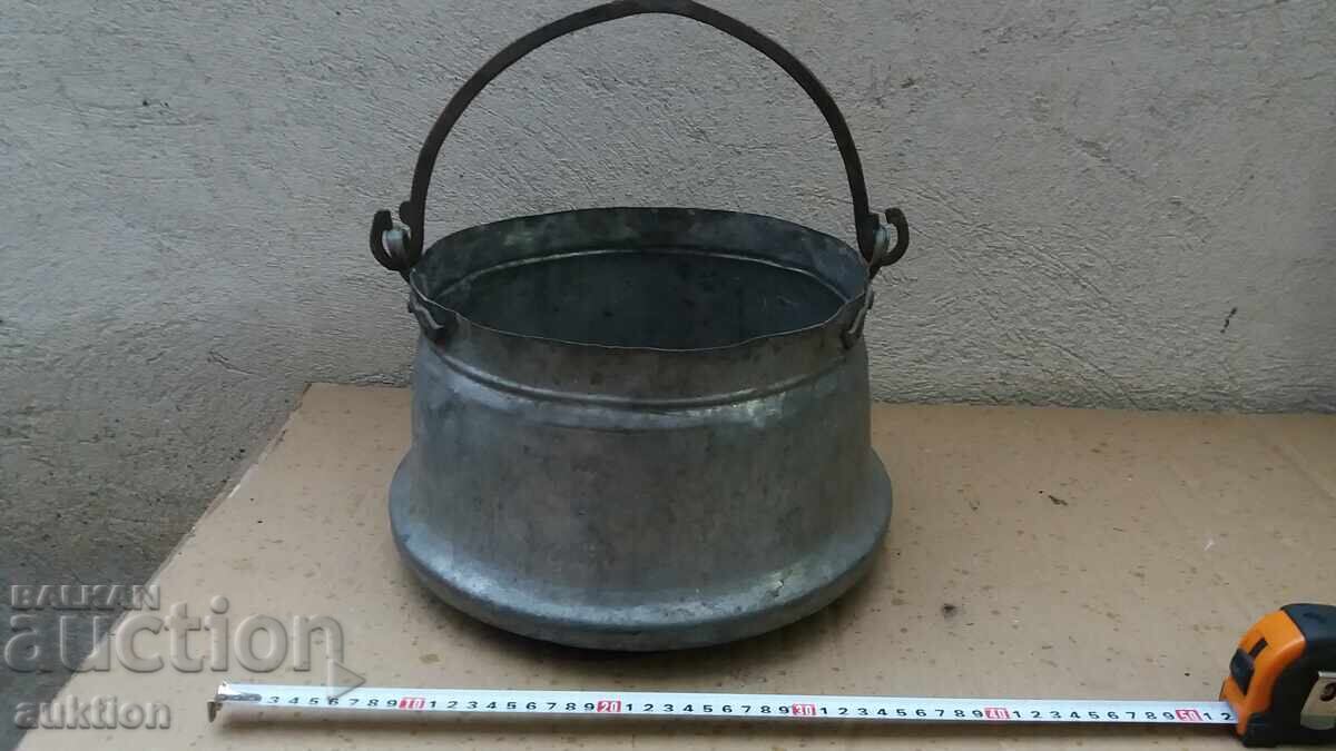 Εξαιρετικό σφυρήλατο αναγεννησιακό χάλκινο δοχείο, χαλκός - μεγάλο - 8 λίτρα