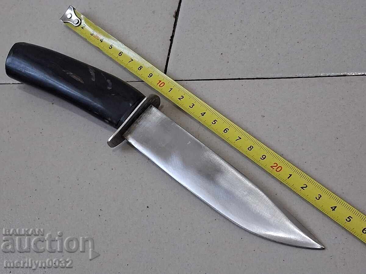 Hunting knife with a sheath, buffalo horn handle - 6