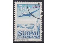 Stamped stamp Airplane 1958 from Finland
